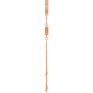 14K Rose Gold 5x3 mm Emerald 5-Stone Bezel-Set 7 1/2" Bracelet Mounting – image 6