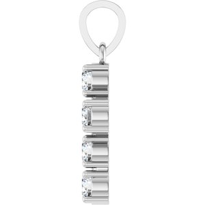 Sterling Silver 1/2 CTW Lab-Grown Diamond Cross Pendant – image 3