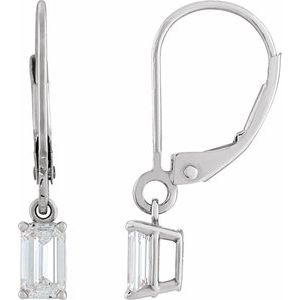 14K White Gold 2 CTW Lab-Grown Diamond Dangle Earrings