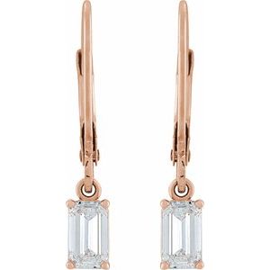 14K Rose Gold 2 CTW Lab-Grown Diamond Dangle Earrings – image 2