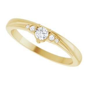 14K Yellow Gold 3 mm Round Ring Mounting – image 8