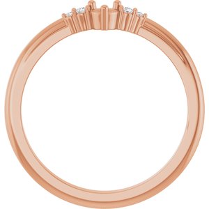 14K Rose Gold 3 mm Round .025 CTW Lab-Grown Diamond Semi-Set Ring – image 4