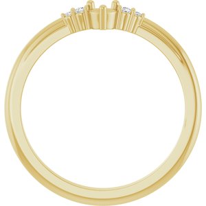 14K Yellow Gold 3 mm Round .025 CTW Natural Diamond Semi-Set Ring – image 4
