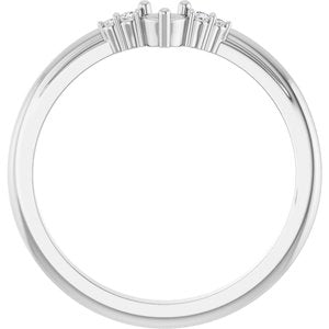 Platinum 3 mm Round .025 CTW Lab-Grown Diamond Semi-Set Ring – image 4