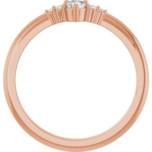 14K Rose Gold 1/8 CTW Lab-Grown Diamond Ring – image 2