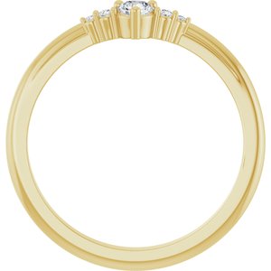10K Yellow Gold 3 mm Round Ring Mounting – image 3