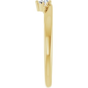 14K Yellow Gold 3 mm Round .025 CTW Natural Diamond Semi-Set Ring – image 7