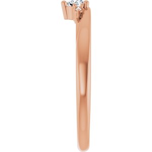 14K Rose Gold 1/8 CTW Natural Diamond Ring – image 4