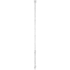 14K White Gold 4x2 mm Straight Baguette 1-Stone Bezel-Set 6 1/2-7 1/2" Bracelet Mounting – image 6