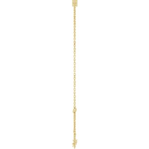 14K Yellow Gold 4x2 mm Straight Baguette 1-Stone Bezel-Set 6 1/2-7 1/2" Bracelet Mounting – image 6