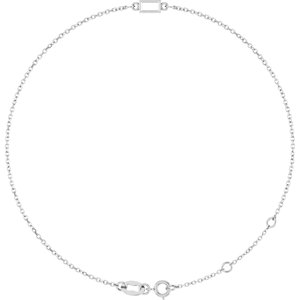 14K White Gold 4x2 mm Straight Baguette 1-Stone Bezel-Set 6 1/2-7 1/2" Bracelet Mounting – image 2