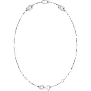Sterling Silver 4x2 mm Straight Baguette 3-Stone Bezel-Set 6 1/2-7 1/2" Bracelet Mounting – image 4