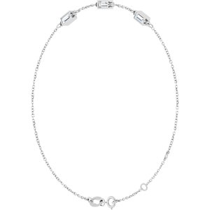 Sterling Silver 4x2 mm Straight Baguette 3-Stone Bezel-Set 6 1/2-7 1/2" Bracelet Mounting – image 3