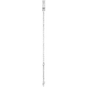 Sterling Silver 4x2 mm Straight Baguette 3-Stone Bezel-Set 6 1/2-7 1/2" Bracelet Mounting – image 6