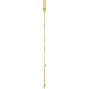 14K Yellow Gold 4x2 mm Straight Baguette 3-Stone Bezel-Set 6 1/2-7 1/2" Bracelet Mounting – image 6