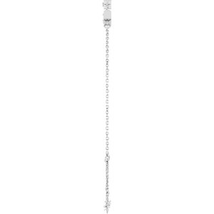 14K White Gold 4x2 mm Straight Baguette 3-Stone Bezel-Set 6 1/2-7 1/2" Bracelet Mounting – image 5