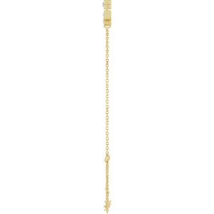 14K Yellow Gold 4x2 mm Straight Baguette 3-Stone Bezel-Set 6 1/2-7 1/2" Bracelet Mounting – image 5