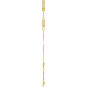 14K Yellow Gold 4x2 mm Straight Baguette 5-Stone Bezel-Set 6 1/2-7 1/2" Bracelet Mounting – image 5