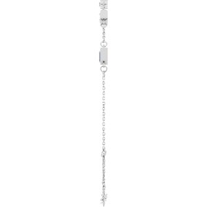 Platinum 4x2 mm Straight Baguette 5-Stone Bezel-Set 6 1/2-7 1/2" Bracelet Mounting – image 5