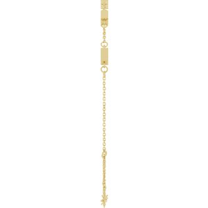 14K Yellow Gold 4x2 mm Straight Baguette 5-Stone Bezel-Set 6 1/2-7 1/2" Bracelet Mounting – image 6