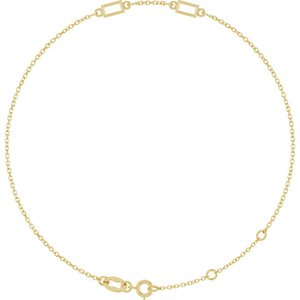 14K Yellow Gold 4x2 mm Straight Baguette 2-Stone Bezel-Set 6 1/2-7 1/2" Bracelet Mounting – image 2