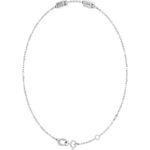 Sterling Silver 4x2 mm Straight Baguette 2-Stone Bezel-Set 6 1/2-7 1/2" Bracelet Mounting – image 3