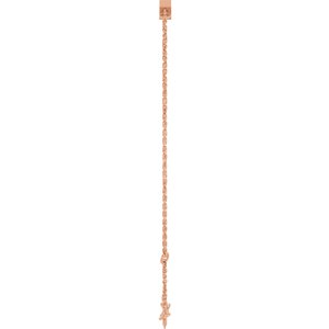 14K Rose Gold 4x2 mm Straight Baguette 2-Stone Bezel-Set 6 1/2-7 1/2" Bracelet Mounting – image 6