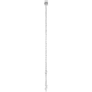 Platinum 4x2 mm Straight Baguette 2-Stone Bezel-Set 6 1/2-7 1/2" Bracelet Mounting – image 5