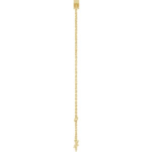 14K Yellow Gold 4x2 mm Straight Baguette 2-Stone Bezel-Set 6 1/2-7 1/2" Bracelet Mounting – image 6