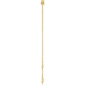 14K Yellow Gold 4x2 mm Straight Baguette 2-Stone Bezel-Set 6 1/2-7 1/2" Bracelet Mounting – image 5