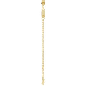 14K Yellow Gold 4x2 mm Straight Baguette 4-Stone Bezel-Set 6 1/2-7 1/2" Bracelet Mounting – image 5
