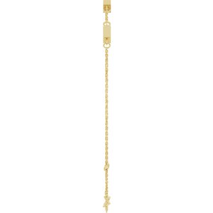 14K Yellow Gold 4x2 mm Straight Baguette 4-Stone Bezel-Set 6 1/2-7 1/2" Bracelet Mounting – image 6