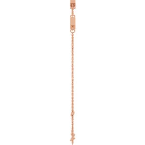 14K Rose Gold 4x2 mm Straight Baguette 4-Stone Bezel-Set 6 1/2-7 1/2" Bracelet Mounting – image 6