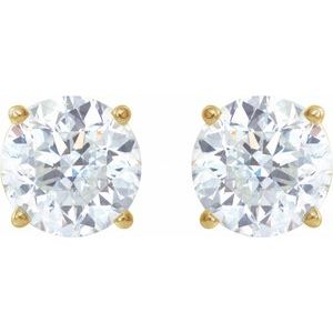 14K Yellow Gold 3 CTW Lab-Grown Diamond Earrings – image 2