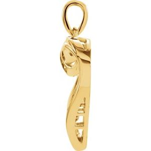 14K Yellow Gold 1/4 CTW Natural Diamond Heart Pendant