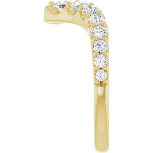 14K Yellow Gold 3.2 mm Round Graduated Bypass Ring Mounting – image 7