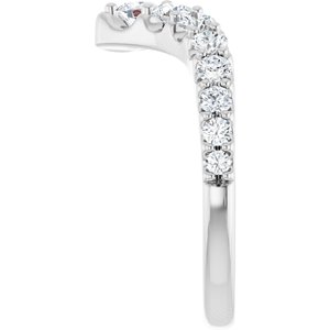 14K White Gold 3.2 mm Round Graduated Bypass Ring Mounting – image 7