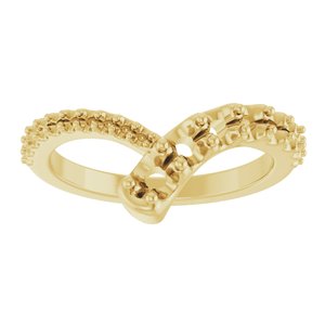 14K Yellow Gold 3.2 mm Round Graduated Bypass Ring Mounting – image 6