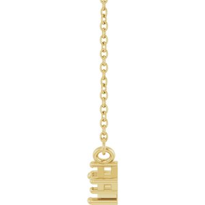 10K Yellow Gold 4x3 mm Emerald Three-Stone 18" Necklace Mounting – image 6