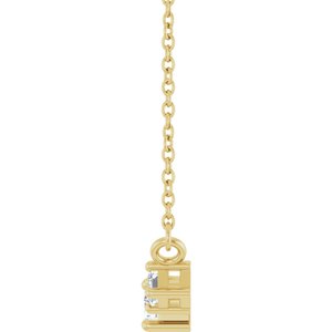 14K Yellow Gold 3/8 CTW Lab-Grown Diamond Three-Stone 18" Necklace – image 3