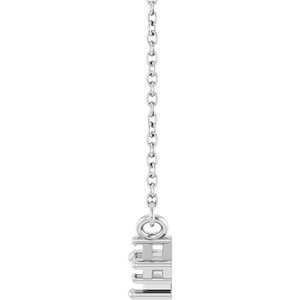14K White Gold 4x3 mm Emerald Three-Stone 18" Necklace Mounting – image 6