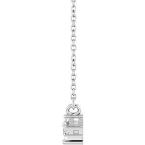 14K White Gold 3/8 CTW Lab-Grown Diamond Three-Stone 18" Necklace – image 3