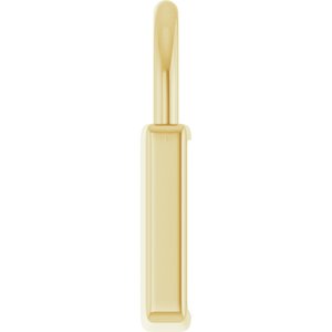10K Yellow Gold Engravable Lightweight Lock Pendant – image 3