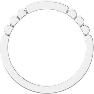 10K White Gold Engravable Fluted Ring – image 2