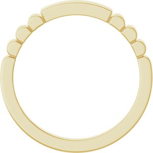 14K Yellow Gold Engravable Fluted Ring – image 2