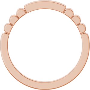 14K Rose Gold Engravable Fluted Ring – image 2