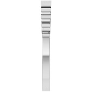 Platinum Engravable Fluted Ring – image 4