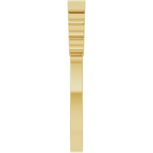 10K Yellow Gold Engravable Fluted Ring – image 4