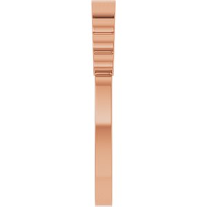 14K Rose Gold Engravable Fluted Ring – image 4