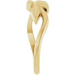 10K Yellow Gold Olive Branch Ring – image 4